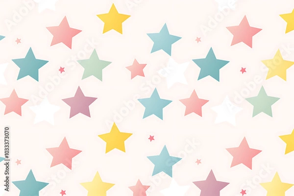 Obraz Colorful star pattern with pastel background creates cheerful vibe