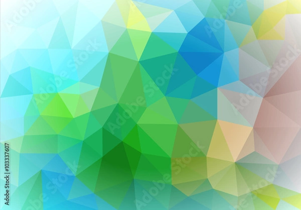 Obraz background polygon from triangles different colors with light co