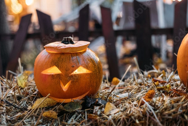 Obraz Halloween pumpkins or jack o lantern.