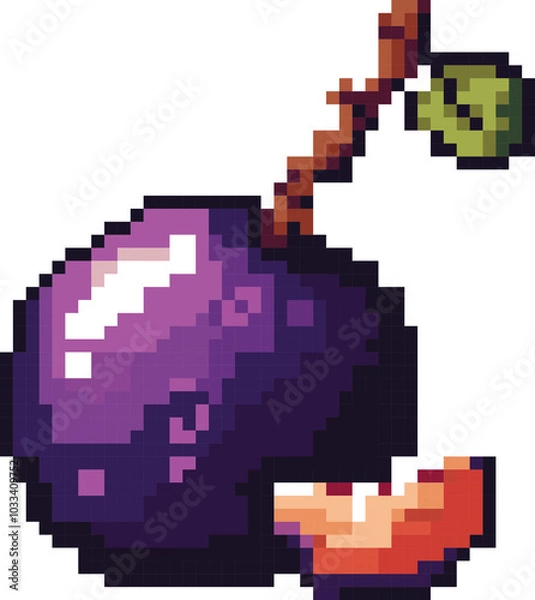 Obraz Pixelated Plum Graphic