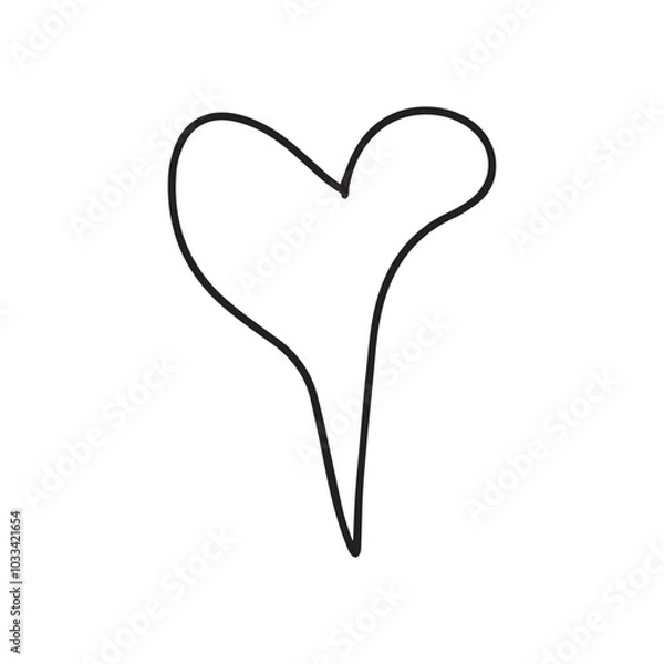 Fototapeta set of popular doodle heart isolated on white background design