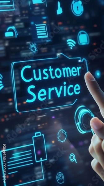Fototapeta Customer Service Digital Interface Concept