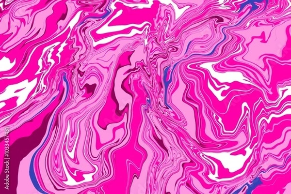 Obraz Seamless abstract marble pattern, wood texture, watercolor marble pattern. White and gradient pink colors with splash of blue paint. Hand drawn template design background.