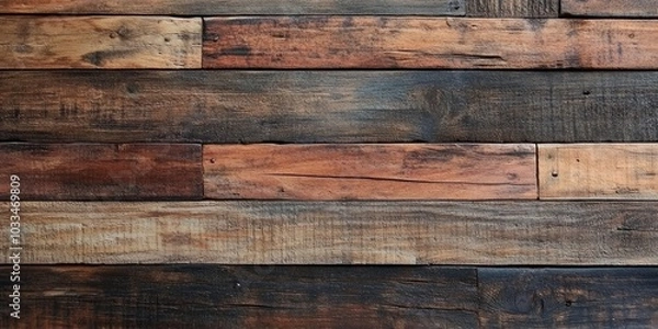 Fototapeta Wood Plank Texture Background with Free Copy Space for Product or Advertisement Text Design