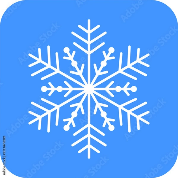 Fototapeta Snowflake icon. Line art illustration of snowflake icon. Snowflake icon transparent. svg or png. Snowflake shape. Christmas Vector image. Outline