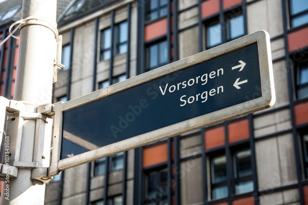 Fototapeta Schild 61 - Vorsorgen