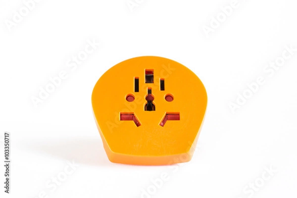 Obraz Orange travel plug multi adapter