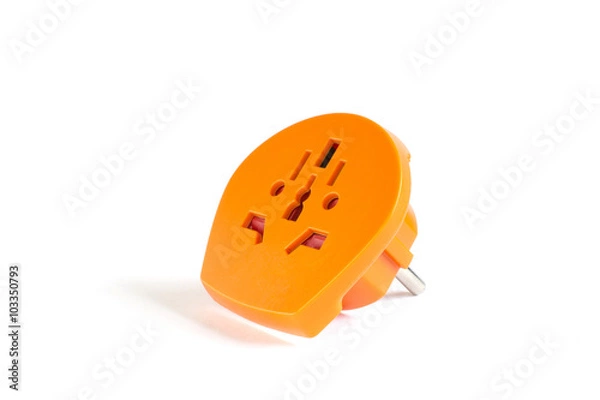 Obraz Orange travel plug multi adapter