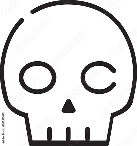 Obraz Skull icon symbol vector image illustration
