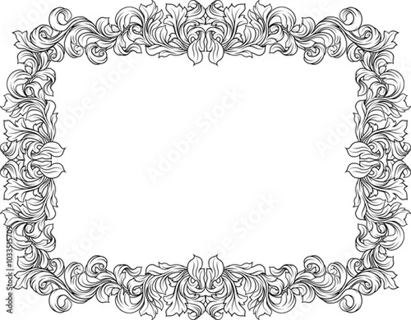 Fototapeta A crest coat coat of arms border heraldic frame design element