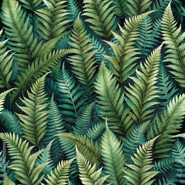 Fototapeta green fern leaves. fern, leaf, nature, plant, forest, leaves, frond, garden, ferns, flora, foliage, pattern, closeup, tree, growth, environment, spring, green, tropical, botany, macro, texture, plants