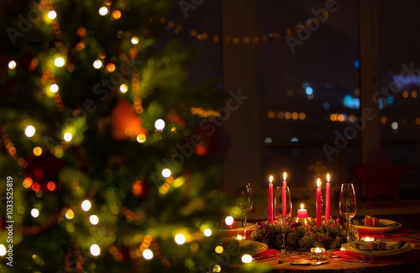 Obraz christmas decorated at home