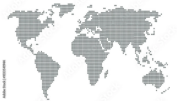 Obraz Dotted color world map vector.