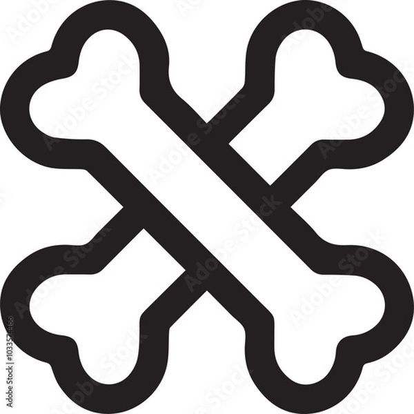 Obraz Skull icon symbol vector image illustration
