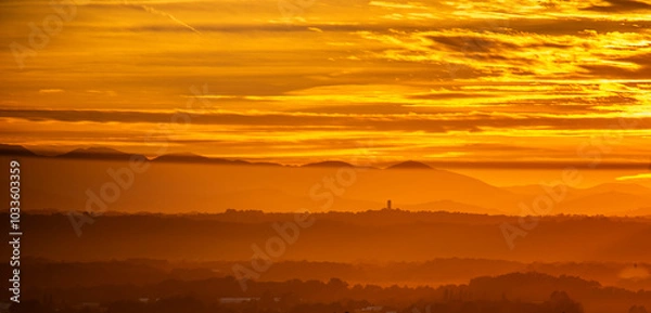 Obraz Coucher de soleil en Béarn (Sunset)