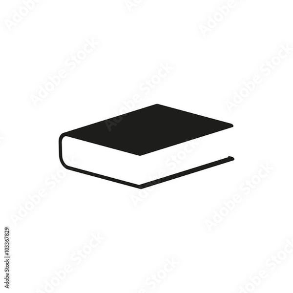 Fototapeta black book simple icon
