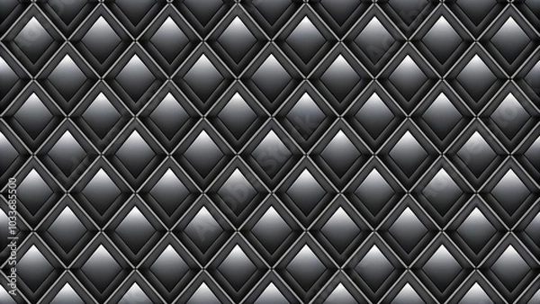 Fototapeta High density black diamond pattern on white background
