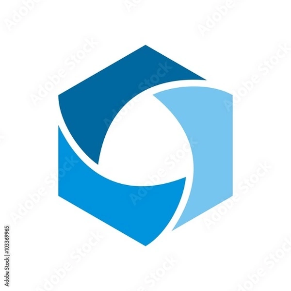 Fototapeta hexagon data logo