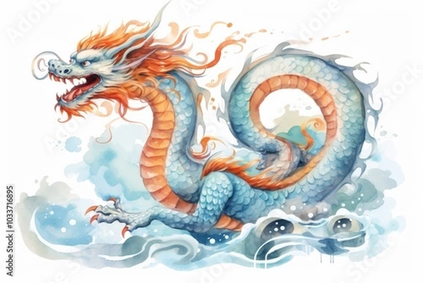 Fototapeta Dragon representation chinese dragon creativity.