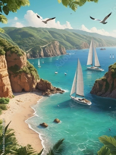 Obraz island in the ocean