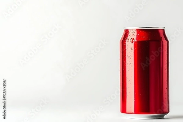 Fototapeta blank red can isolated in white background