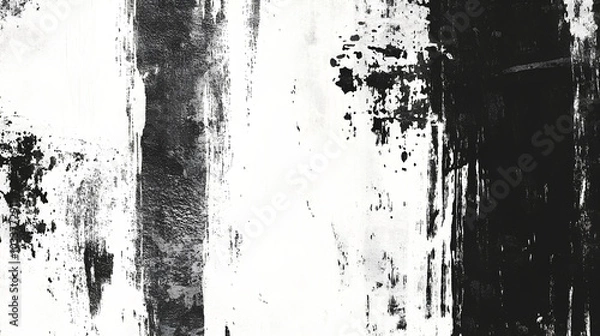 Fototapeta Abstract grunge black and white distressed texture background