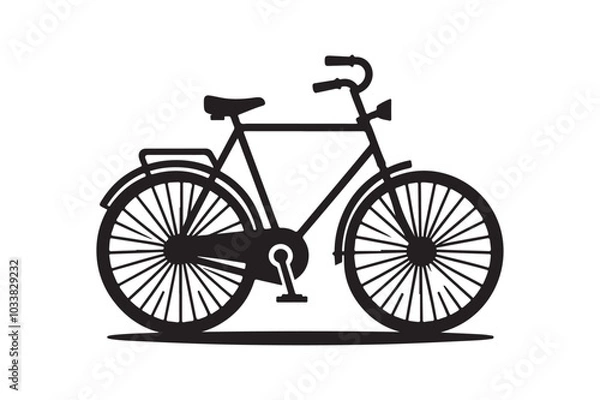 Fototapeta Simple Bicycle Vector Icons. Silhouette Design Collection.