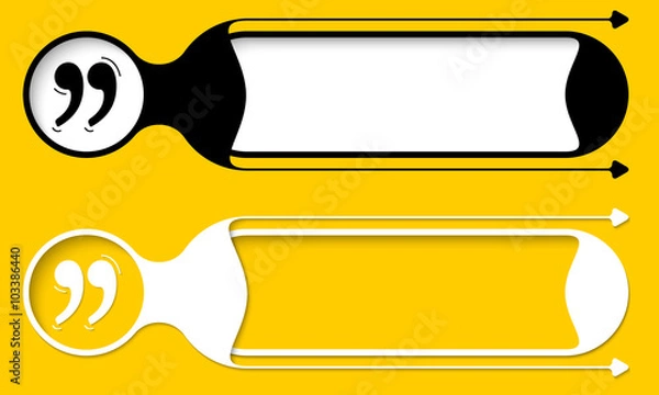 Obraz Two vector buttons with quotation mark