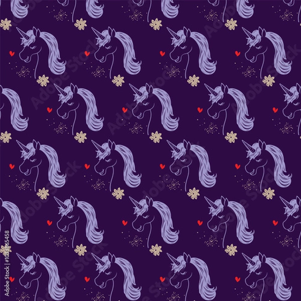 Fototapeta unicorn pattern illustration vector design
