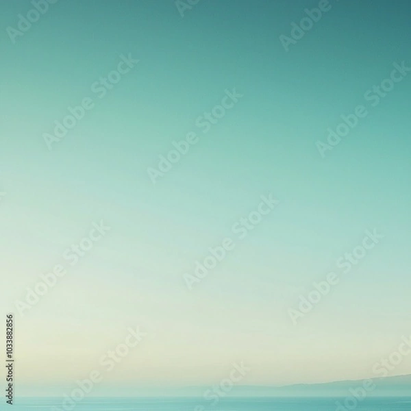 Fototapeta Refreshing Mint to Light Blue Gradient for a Calm and Cool Atmosphere