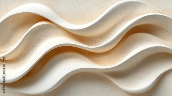 Fototapeta textured sand surface with undulating wavy patterns capturing the essence of a serene beach perfect for creative design projects and artistic backgrounds