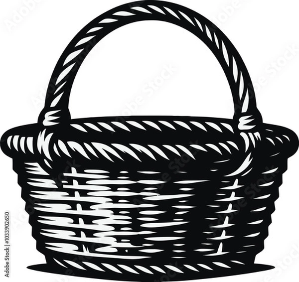 Obraz empty basket vector illustration