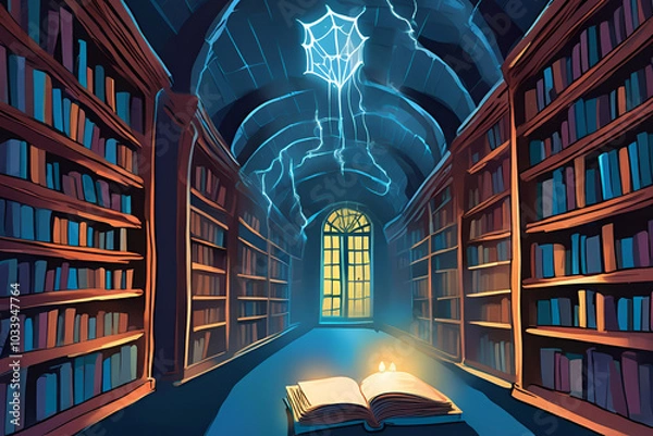 Obraz A haunted library