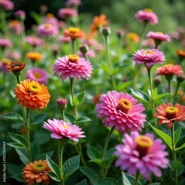 Fototapeta Cultivating Color: The Art of Flower Gardens