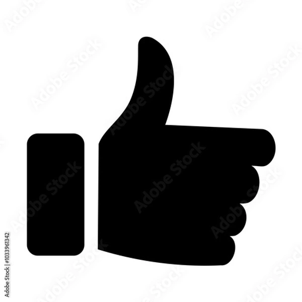 Obraz Like icon silhouette. Vector image