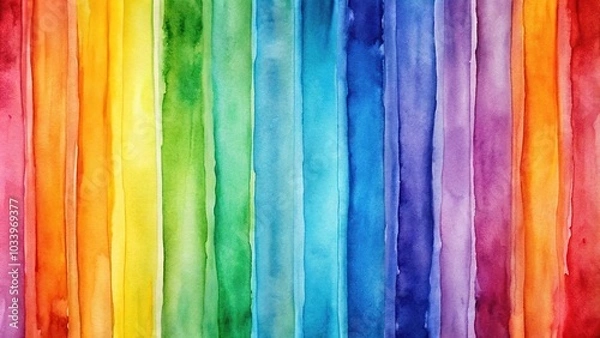 Fototapeta Abstract rainbow watercolor background with leading lines