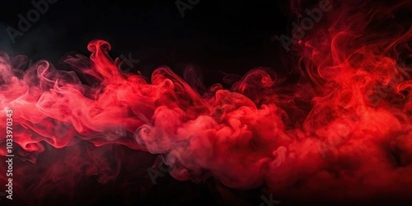 Obraz Abstract red and black background with smoke