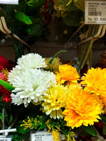 Obraz fake flower in the market