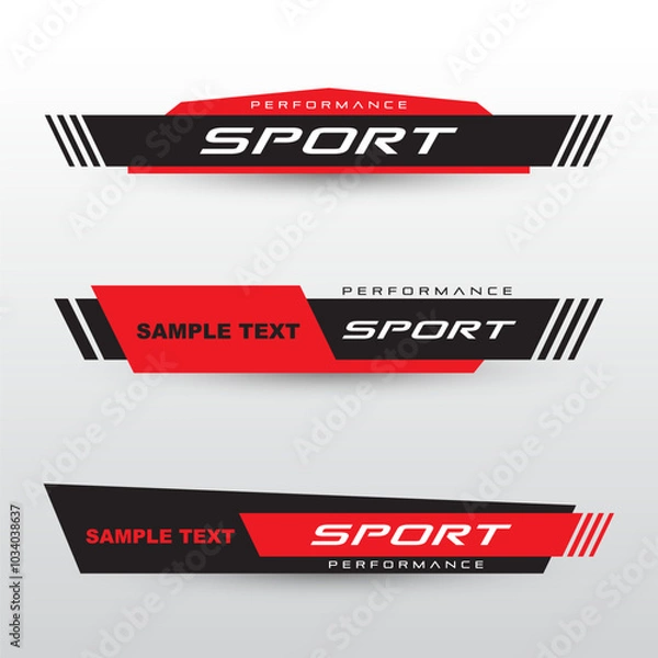 Obraz Set banners and lower thirds for banner Bars. Sport News. Streaming Video