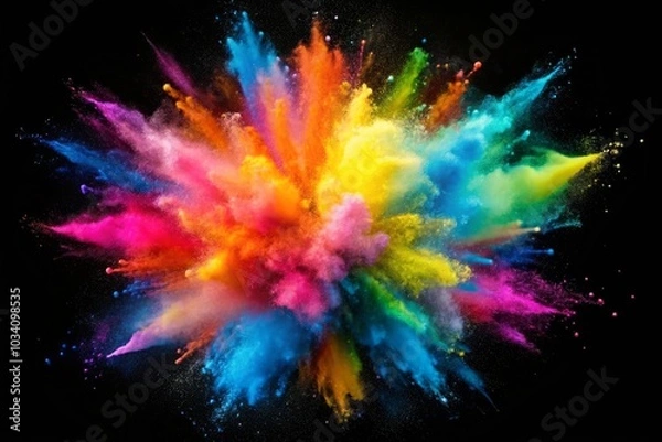Fototapeta a colorful splash of color is shown from the rainbow colors