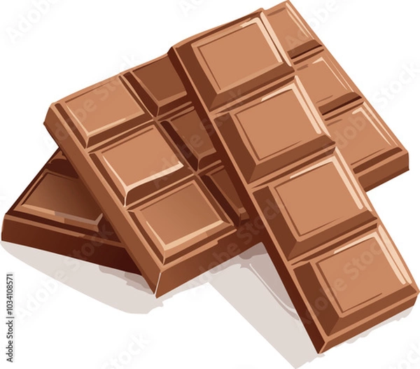 Obraz Chocolate bars on white background.