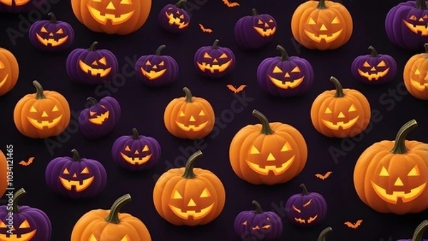 Fototapeta halloween background with pumpkins