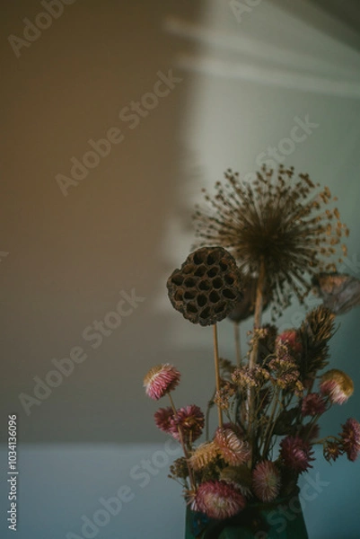 Obraz Dried Flower Arrangement with room for copy