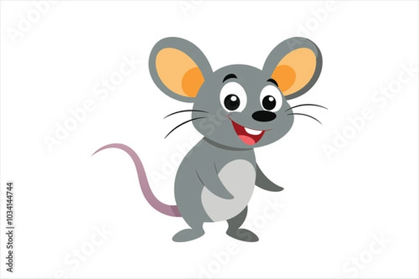 Obraz Mouse cartoon vector art illustration.