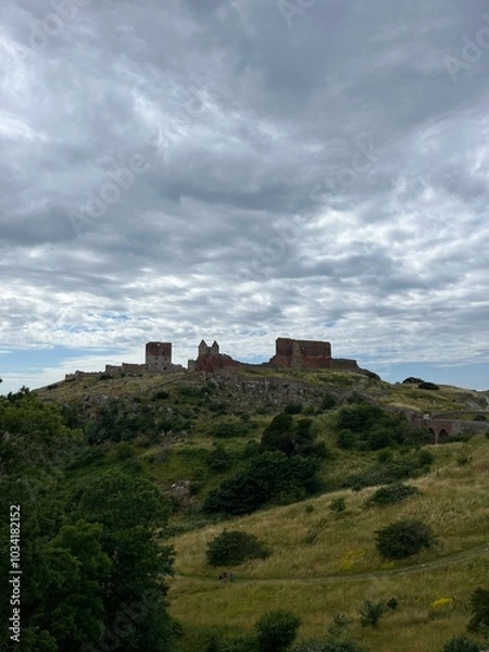 Obraz old castle in the mountains