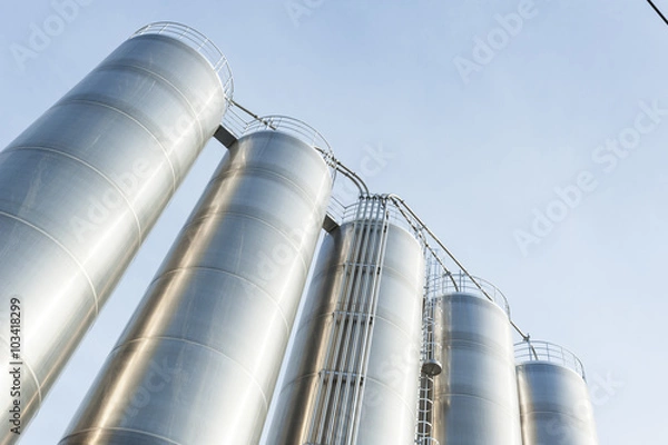 Obraz Industrial silos in the chemical industry