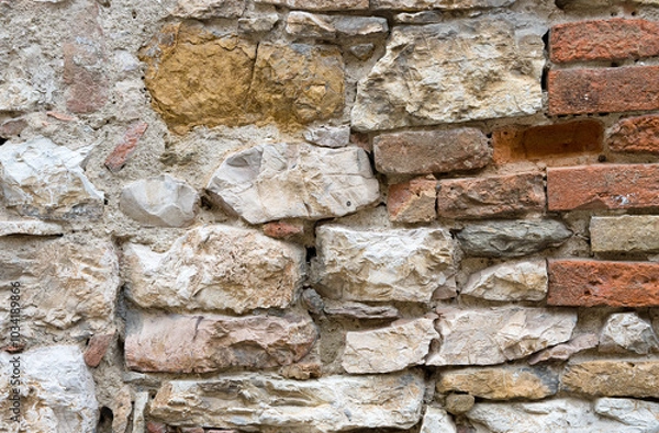Obraz Muro di mattoni e pietre
