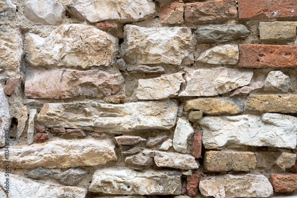Obraz Muro di mattoni e pietre