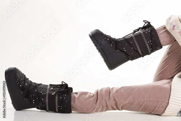 Obraz Warm ski boots and clothes.