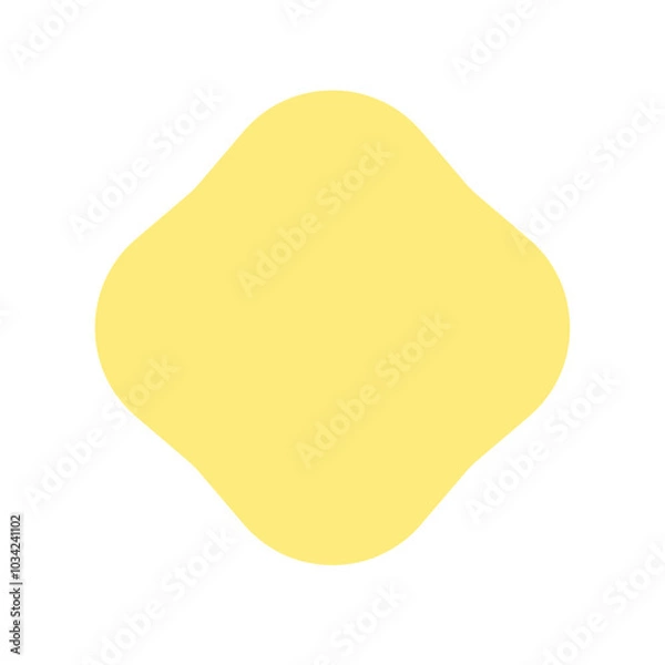 Obraz シンプルでかわいい黄色の花のような形 - 背景や飾りなどのデザインパーツ素材